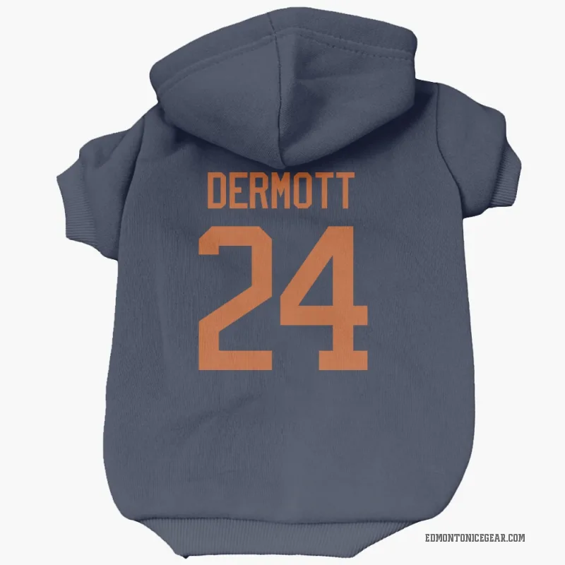 Travis Dermott Navy Edmonton Oilers Cat & Dog Pet Hoodie