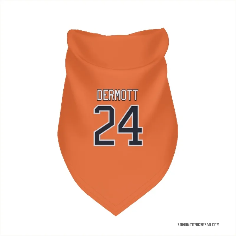 Travis Dermott Orange Edmonton Oilers Cat & Dog Pet Bandana